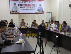 Kapolres Aceh Tengah Pimpin Konferensi Pers Akhir Tahun 2023