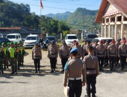 Pamatwil Polsek Silih Nara Pimpin Apel Gabungan TNI-POLRI Pengamanan TPS
