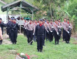 Kapolres Aceh Tengah Pimpin Pemakaman Tradisi Kepolisian Alm Aipda Sabri Rizal Ba Biddokesjas Korp Brimob Polri