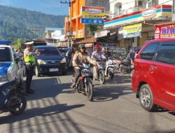 Antisipasi Kemacetan, Kasat Lantas Lakukan Rekayasa Lalu Lintas Di Pasar Daging Meugang Ramadhan