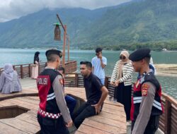 Hari Ke-7 Lebaran, lagi Sat Samapta Polres Aceh Tengah Patroli Lokasi Wisata