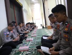 Binrohtal Polres Aceh Tengah Gelar Pengajian Alquran Dan Tausyiah Bersama Tgk.Budi Darmawan
