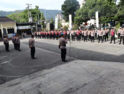 Kabag Ops Pimpin Apel Kesiapan Personel Pengamanan Unjuk Rasa Di DPRK Aceh Tengah
