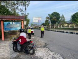 Tingkatkan Keamanan Berlalu Lintas, Sat Lantas Polres Bener Meriah Laksanakan Strong Point