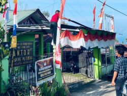 Sambut HUT RI Ke-79 Aparatur Desa pulo intan Bersama Warga Lakukan Gotong Royong