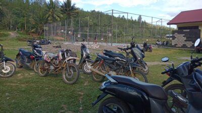 Latihan persiapan Turnamen Voli tingkat dusun Se kemukiman Gelung Perajah.