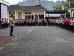 Pimpin Apel Kesiapan Pengamanan Unjuk Rasa Di DPRK, Kapolres Aceh Tengah Terjunkan Ratusan Personel