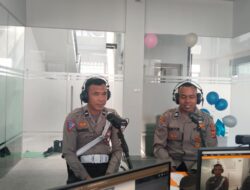 On Air Di RRI Takengon, Polisi Sampaikan Himbauan dan Sosialisasi Pengalihan Arus Lalu Lintas Pelaksanaan Lomba PON Cabor Triathlon Kabupaten Aceh Tengah