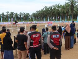 Polres Aceh Tamiang Melakukan Pengamanan Cabang Olahraga Memanah Berkuda PON XXI Aceh-Sumut