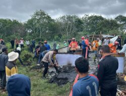 Kebakaran di Kampung Tingkem Bersatu, Rumah Semi Permanen Terbakar Habis