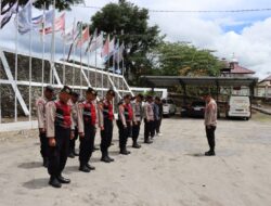 Personel Polres Aceh Tengah, Amankan Rapat Pleno Penetapan Calon Bupati Dan Wakil. Bupati