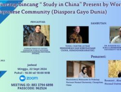 World Gayonese Community Kembali Adakan Bincang Studi ke Luar Negeri, Bahas Kuliah di Tiongkok