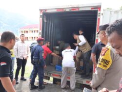 Kapolres Aceh Tengah Dan Forkopimda Tinjau Kedatangan Logistik Pemilihan Kepala Daerah