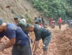 Warga Tidak Mampu Lagi Tangani,Longsor Jalan Kute Reje-Delung Sekinel,Berharap Alat Berat Di Turunkan.