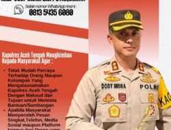 Masyarakat Diimbau Waspadai Penipuan Modus Chat WhatsApp dan Media Sosial Mengatasnamakan Kapolres Aceh Tengah