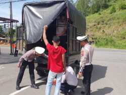 Satlantas Polres Aceh Tengah Sosialisasikan Bahaya ODOL Kepada Sopir Truk Dan Angkutan Barang