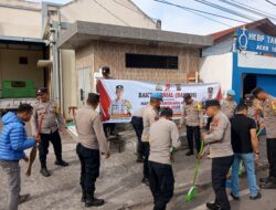 Bakti Religi Sambut Hari Bhayangkara ke-79, Polres Aceh Tengah Bersihkan Gereja HKBP Takengon