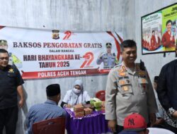 Jelang Hari Bhayangkara ke-79, Polres Aceh Tengah Gelar Pengobatan Gratis untuk Warga