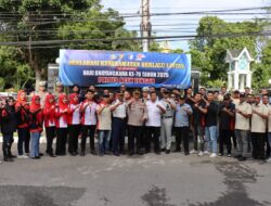 Sambut Hari Bhayangkara ke-79, Polres Aceh Tengah Gelar Deklarasi Keselamatan Berlalu Lintas Bersama Komunitas Kendaraan Bermotor