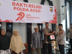 Polda Aceh Gelar Bakti Religi di Masjid Subulussalam PLTD Apung