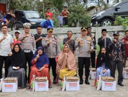 Sambut HUT RI ke-80, Polres Aceh Tengah Gelar Bakti Sosial Bagikan 20 Paket Sembako dan Tali Asih