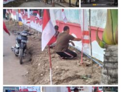 Semarak HUT RI, Komplek Pardede Kota Lhokseumawe Bersolek Nuansa Merah Putih.