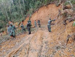 Gotong Royong Satgas TMMD dan Masyarakat Linge Wujudkan Jalan Baru di Desa Kute Keramil