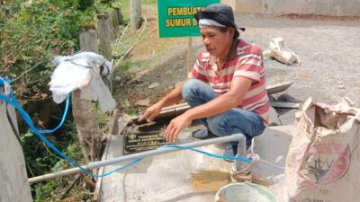 Air Bersih Mengalir, Warga Desa Bewang Ucapkan Syukur kepada Satgas TMMD