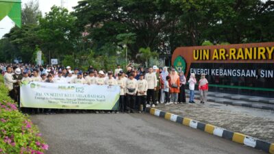 Jalan Sehat Milad ke-62 UIN Ar-Raniry Diikuti 3.400 Peserta, Penuh Semangat Kebersamaan