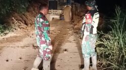 Koramil 10/Celala Laksanakan Pengamanan Alat Berat Pembersihan Longsor di Jalan Celala–Takengon