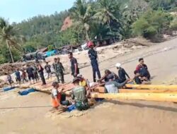 *Relawan Jagong Jeget Peduli Kembali Bergerak, Bantu Pembangunan Jembatan Apung di Reje Payung*