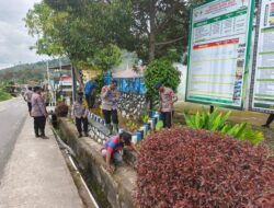 Polri di Aceh Tengah Gotong Royong Serentak, 13 Titik Fasilitas Umum Dibersihkan