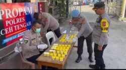 Polres Aceh Tengah Gelar Tes Urine Mendadak, Pastikan Personel Bebas Narkoba