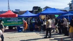 Polsek Lut Tawar Polres Aceh Tengah Amankan Pasar Murah Sambut Idul Fitri, Warga Antusias Berburu Sembako