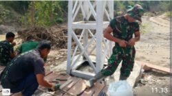 Progres 52,2 Persen, Pembangunan Jembatan Gantung Kalaili di Linge Terus Dikebut  ‎