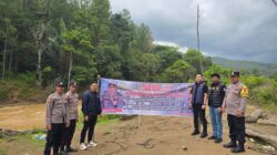 Polres Aceh Tengah Pasang Spanduk Larangan PETI, Edukasi Masyarakat di Wilayah Linge