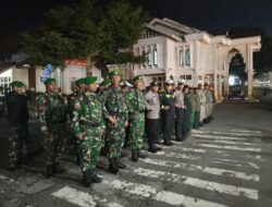 Patroli Gabungan Polres Aceh Tengah, TNI dan Satpol PP-WH Sasar Keramaian Malam di Takengon