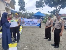 Sanjung (Selasa berkunjung ) Masyarakat, Polres Aceh Tengah Tebar Kepedulian, Salurkan Bantuan dan Jenguk Warga Sakit