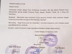 Imem Mukim Gelung Perajah Kecamatan Linge Kirim Surat permohonan bantuan mobil ambulans Postu PantanNangka.
