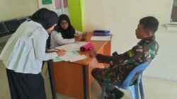 Babinsa Koramil 05/Linge laksanakan Komsos Dengan Pegawai Puskesmas Desa Kute Robel